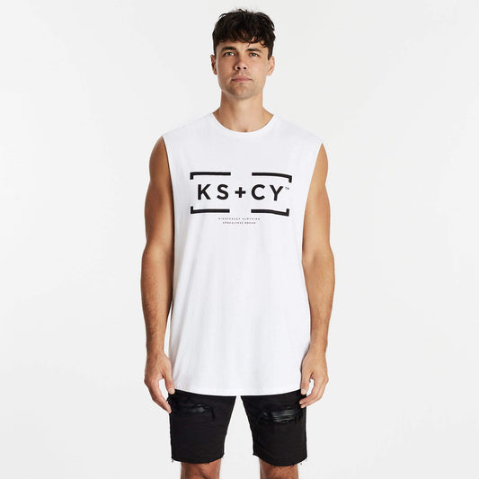 Profile Dual Curved Muscle Tee White
