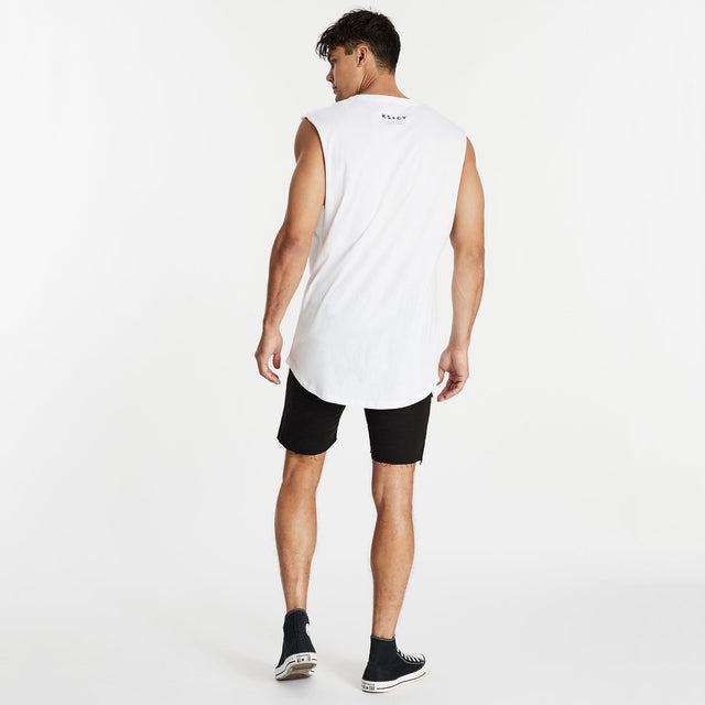Profile Dual Curved Muscle Tee White