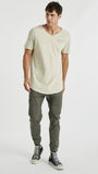 Provision Raw V-Neck T-Shirt Pigment Oatmeal