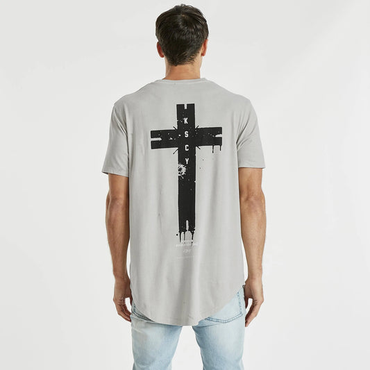 Racing Dual Curved T-Shirt Pigment Gull