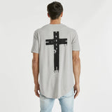 Racing Dual Curved T-Shirt Pigment Gull