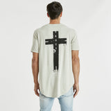 Racing Dual Curved T-Shirt Pigment Stone