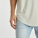 Racing Dual Curved T-Shirt Pigment Stone