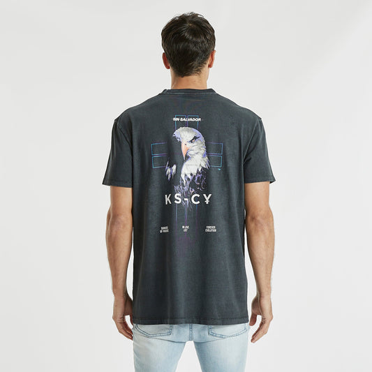 Random Relaxed T-Shirt Pigment Anthracite Black