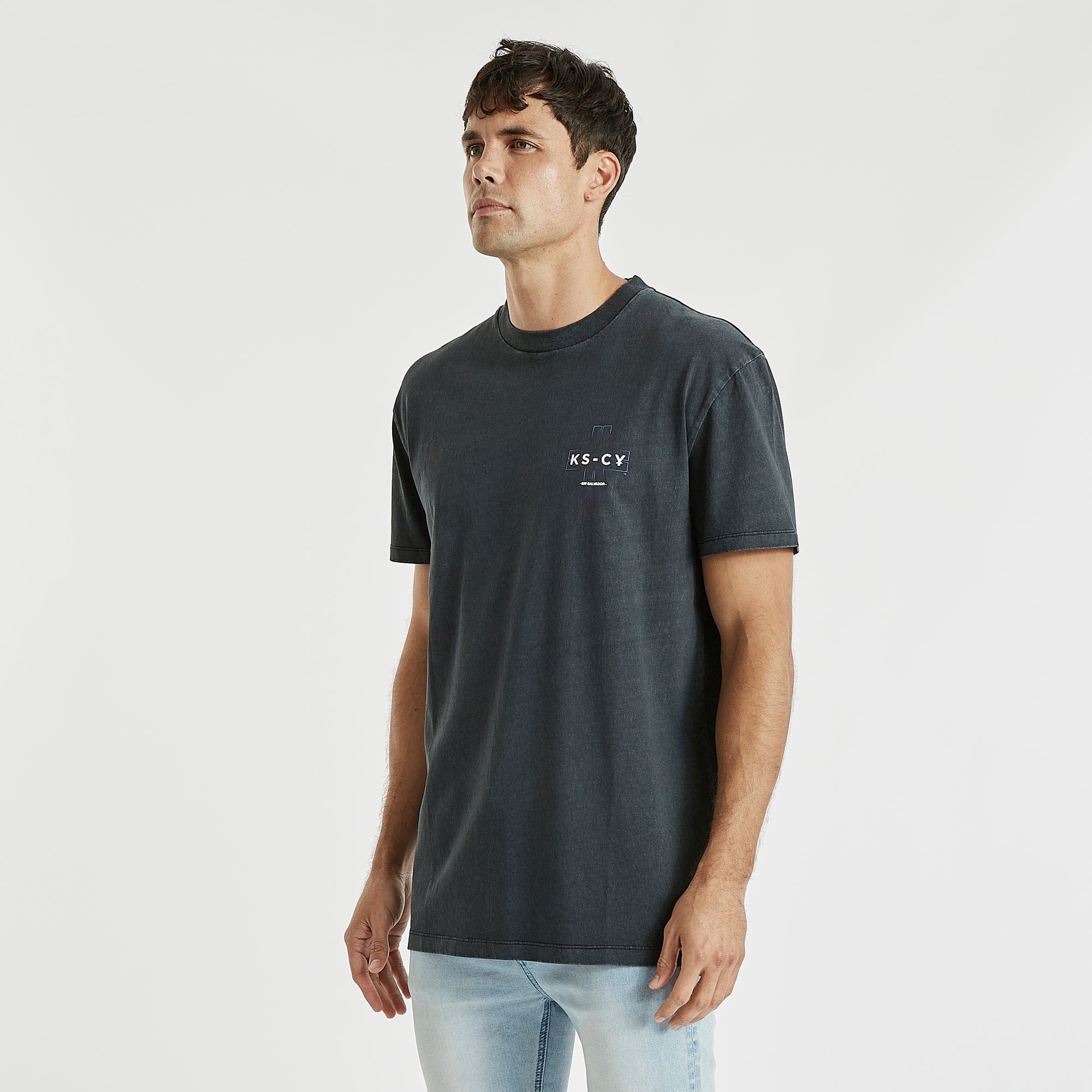 Random Relaxed T-Shirt Pigment Anthracite Black