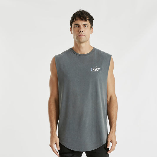 Rebuild Dual Curved Muscle Tee Pigment Asphalt