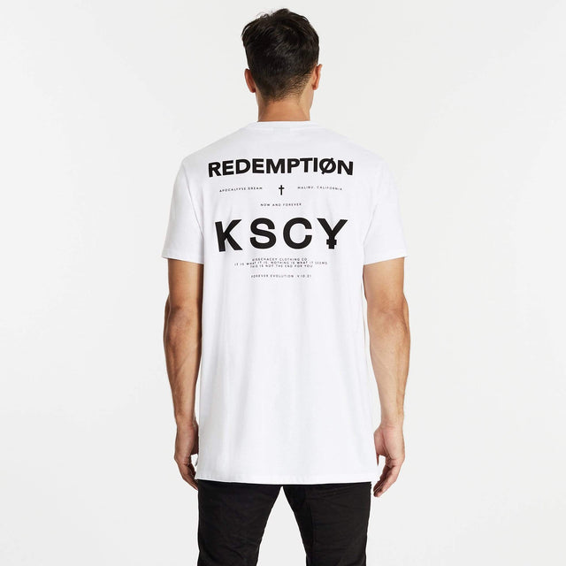 Redemption Step Hem T-Shirt White