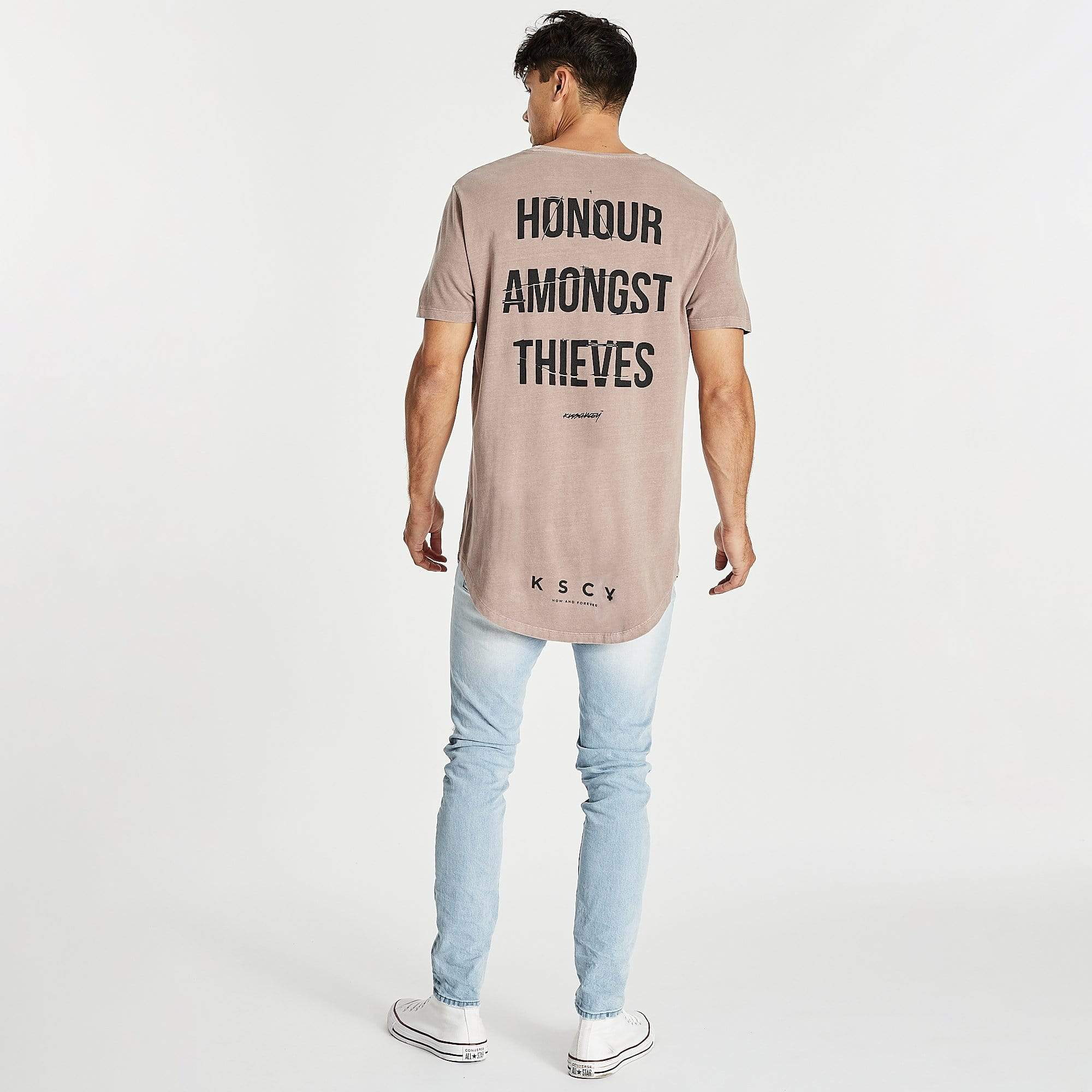 Repent Dual Curved T-Shirt Pigment Shadow Mauve