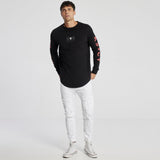 Replace Dual Curved Long Sleeve T-Shirt Jet Black