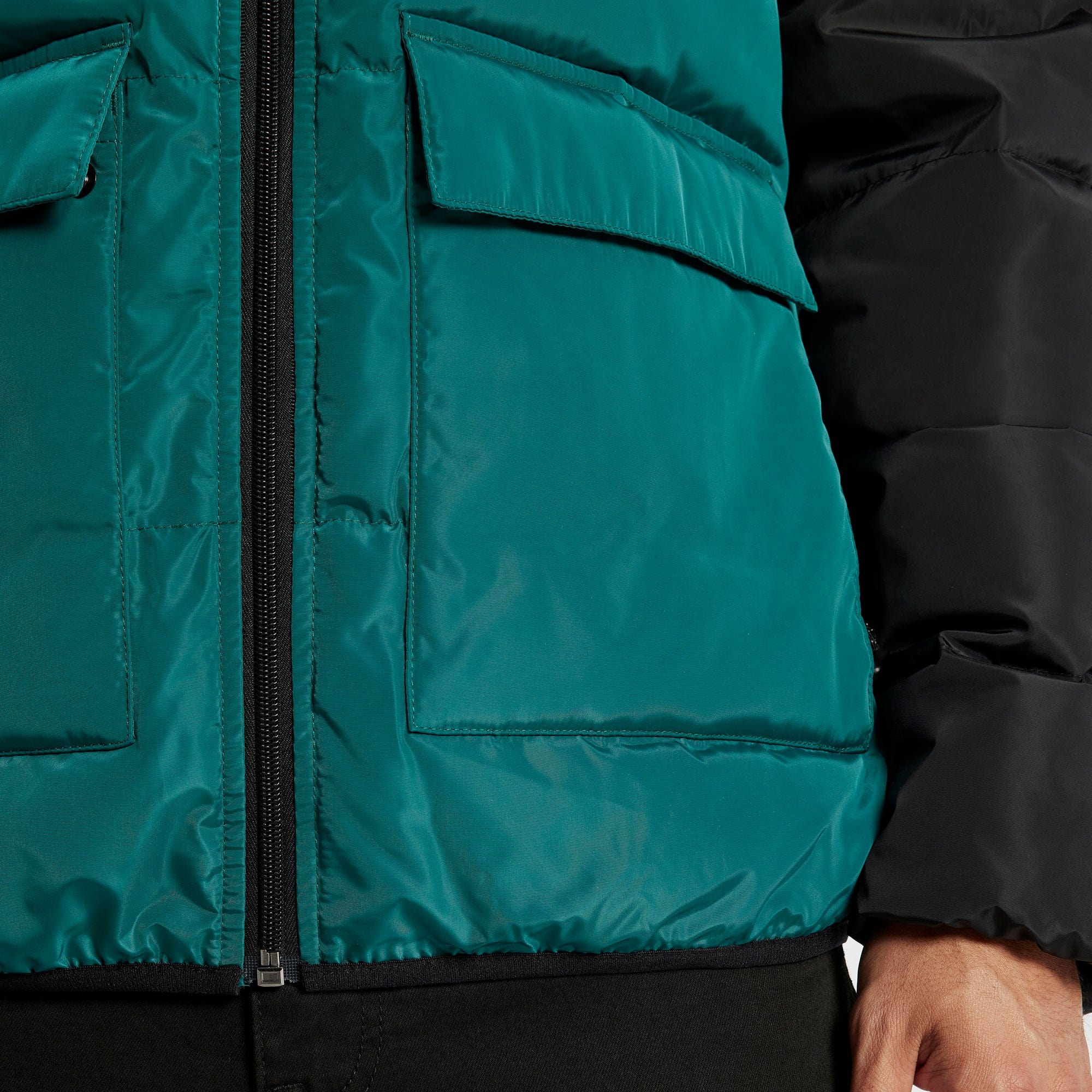 Republic Puffer Jacket Black / Green – Kiss Chacey