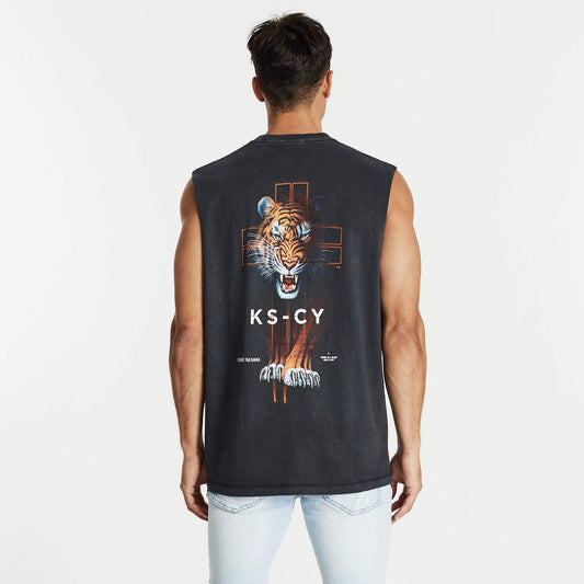 Roar Standard Muscle Tee Pigment Black