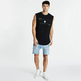 Ruination Dual Curved Muscle Tee Jet Black
