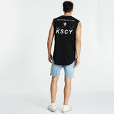 Ruination Dual Curved Muscle Tee Jet Black