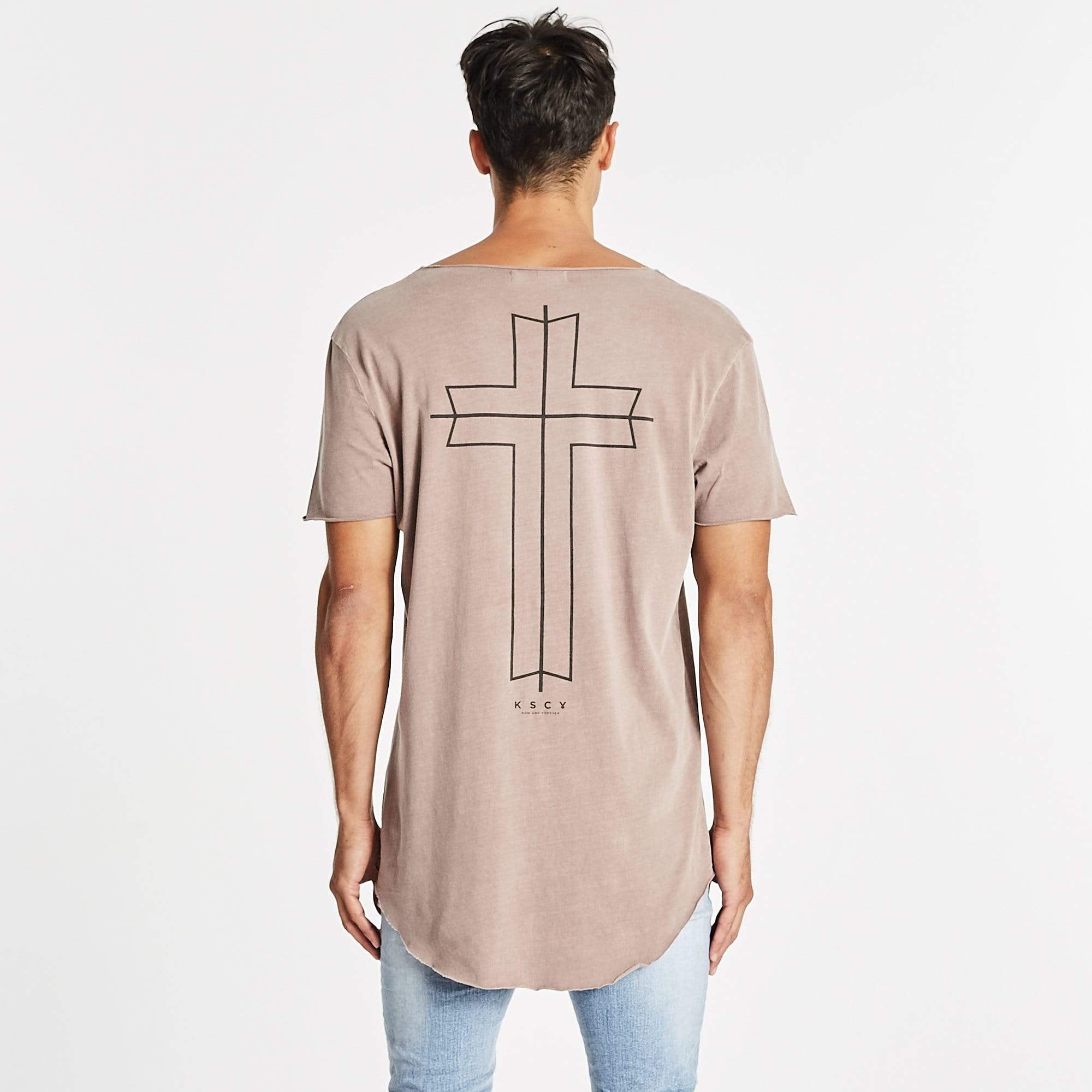 Sedona Raw V Neck T-Shirt Pigment Mauve