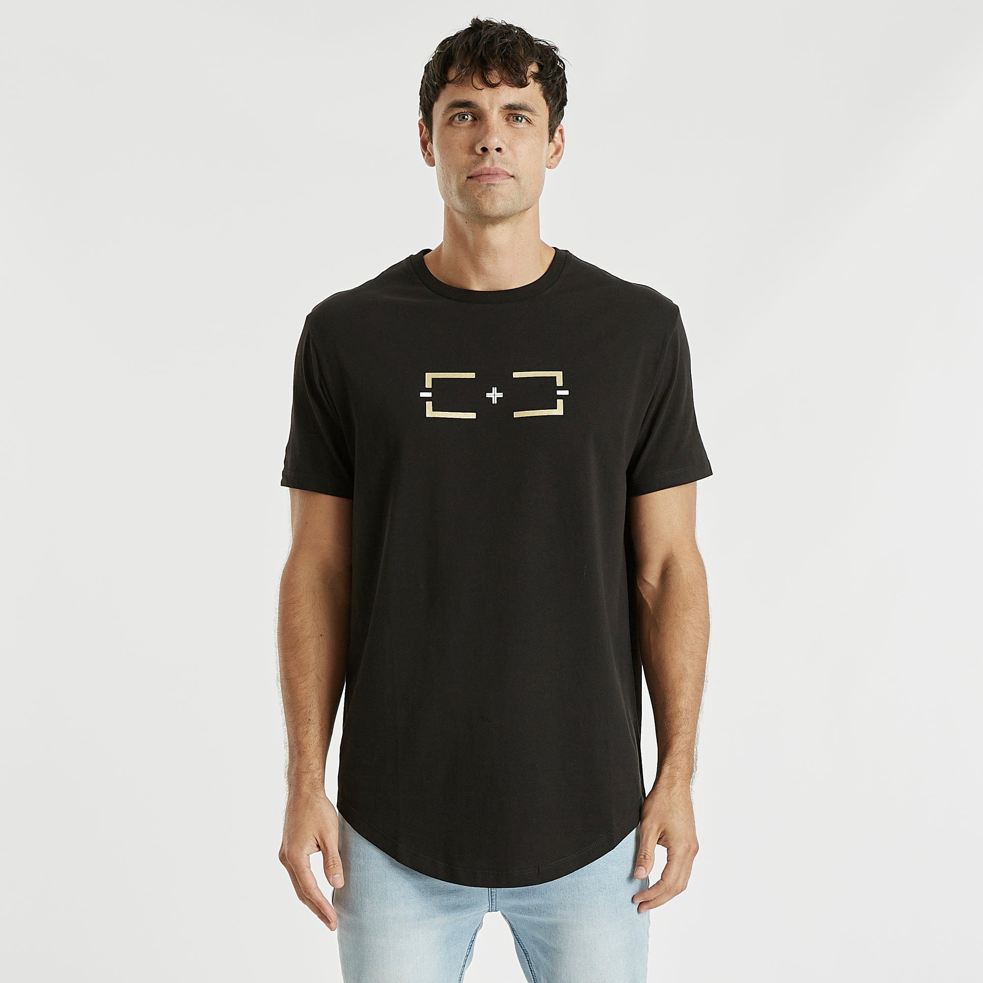 Sensation Dual Curved T-Shirt Jet Black