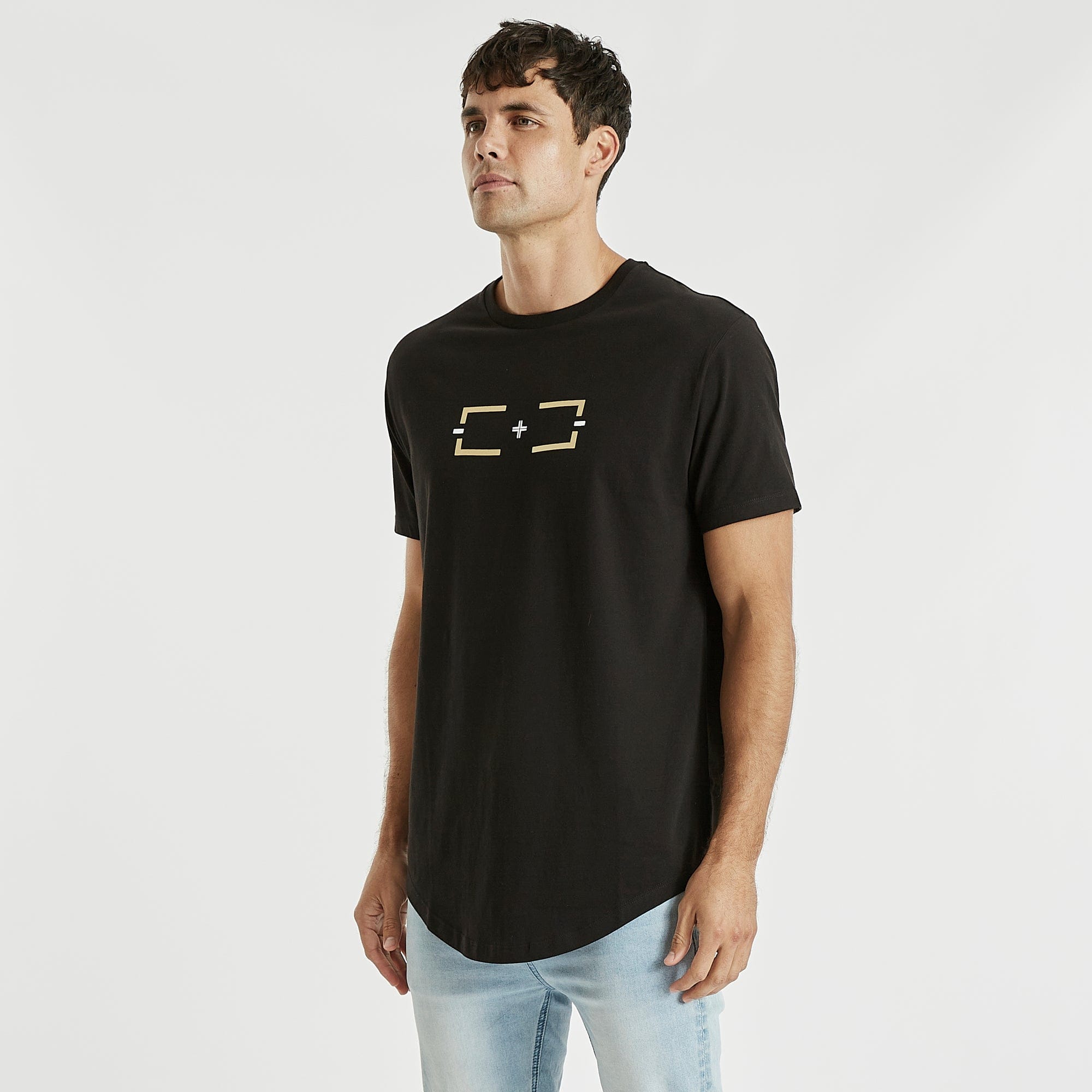 Sensation Dual Curved T-Shirt Jet Black