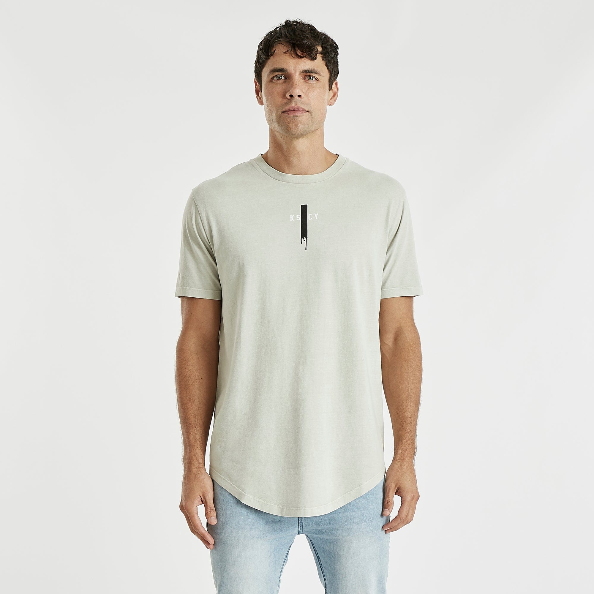 Shake Dual Curved T-Shirt Pigment Stone