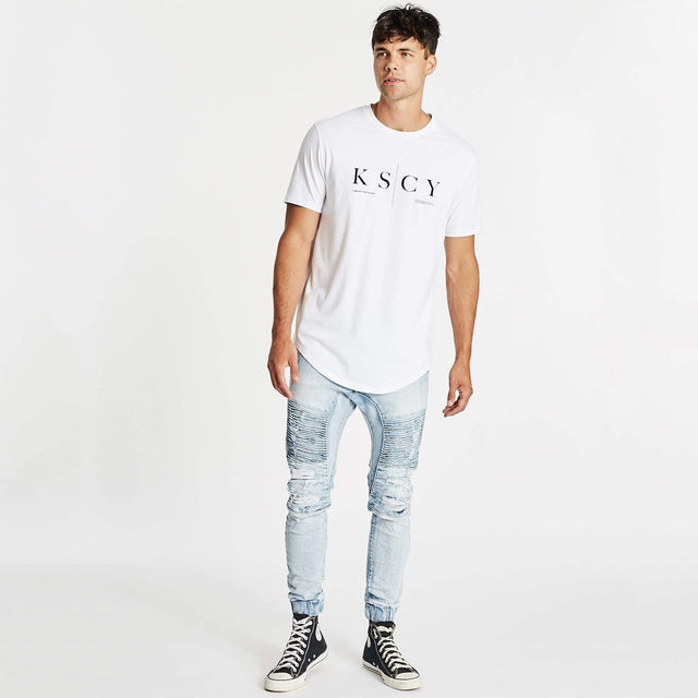 Show Low Dual Curved T-Shirt White