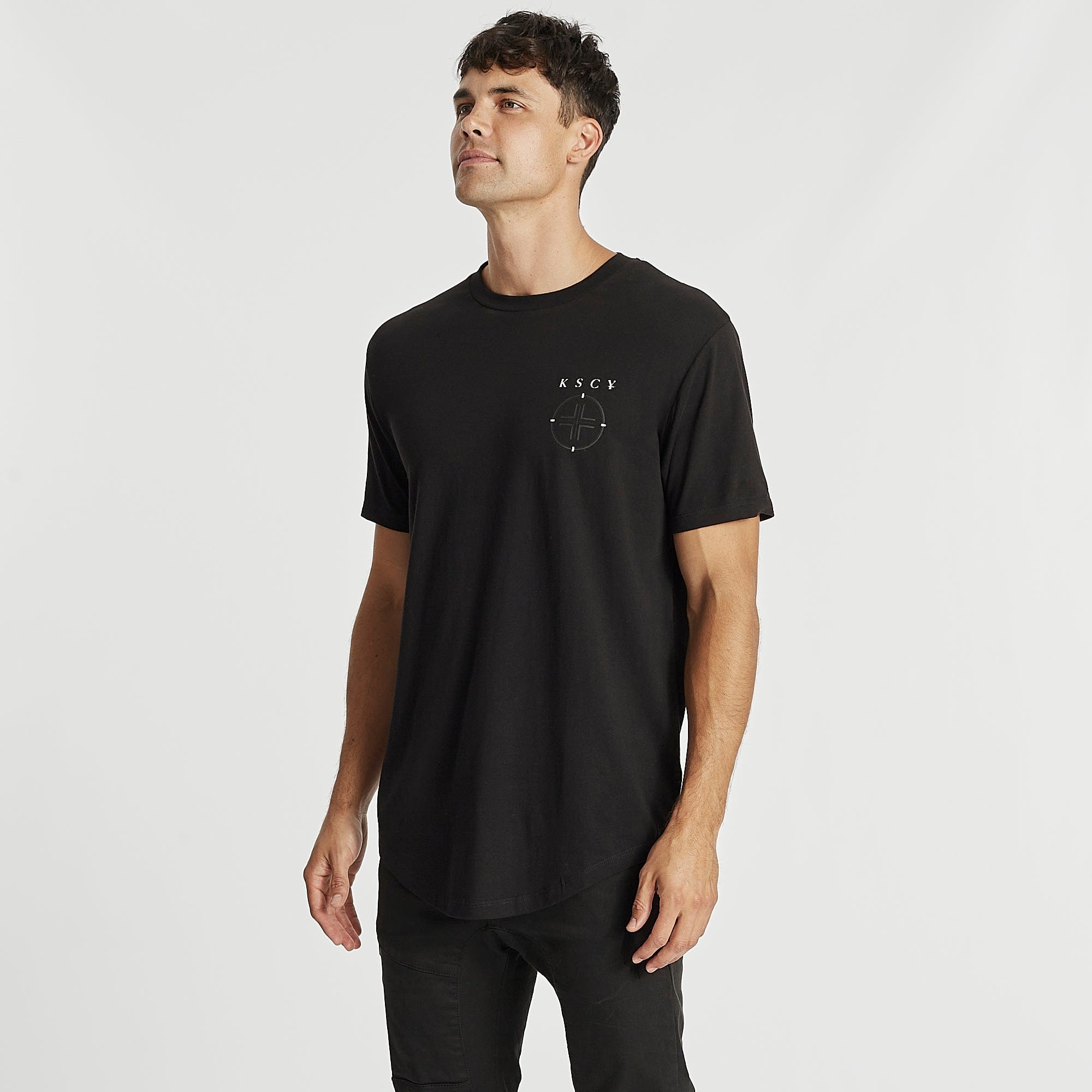 Slasher Dual Curved T-Shirt Jet Black