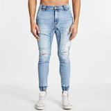 Spartan Denim Jogger Pants Worn'N'Torn