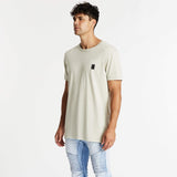 Standing Step Hem T-Shirt Pigment Stone