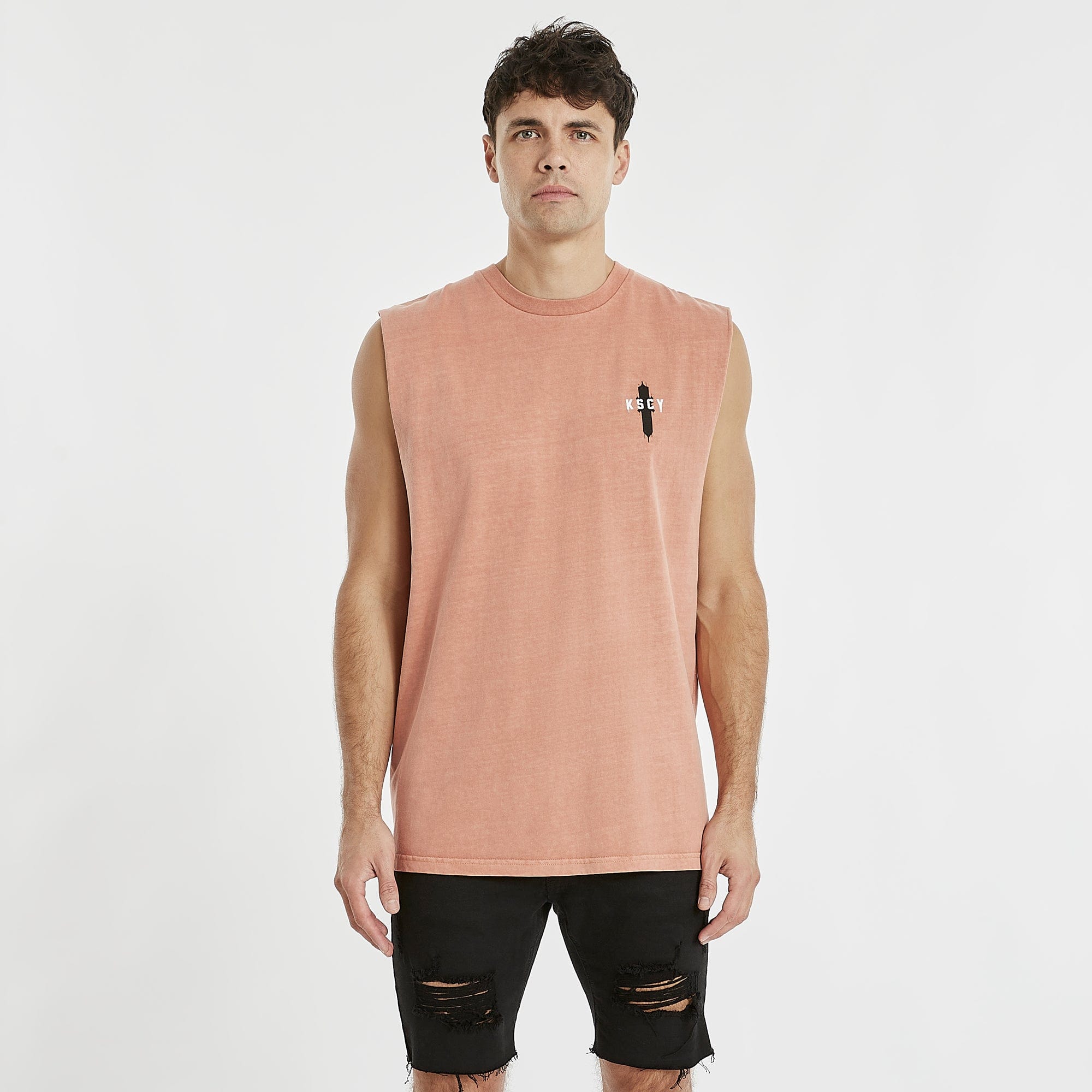 Sunset Relaxed Muscle Tee Pigment Clay