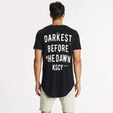 The Dawn Dual Curved T-Shirt Acid Black