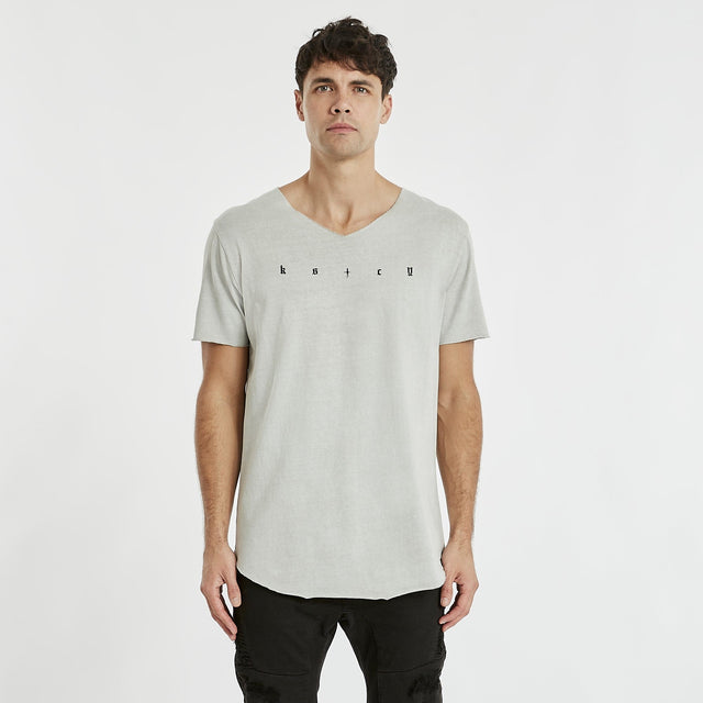 Topanga Raw V-Neck T-Shirt Pigment Grey