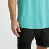 Tremble Dual Curved Muscle Tee Pigment Dusty Turquoise