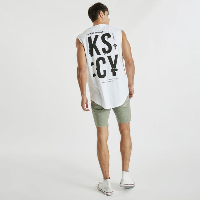 Tremble Dual Curved Muscle Tee White