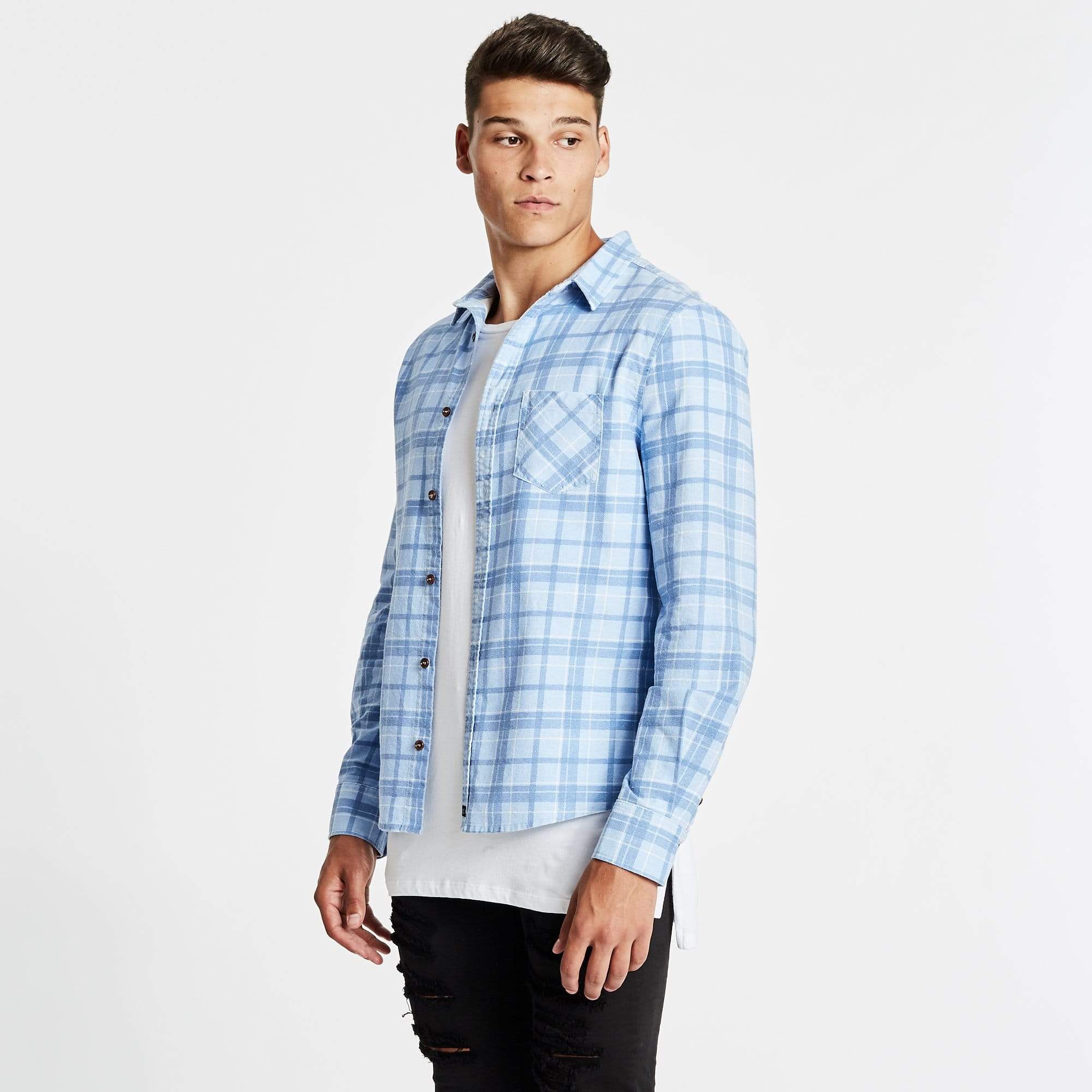 Trusted Standard Long Sleeve Shirt Blue Check