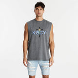 Unchained Standard Muscle Tee Pigment Charcoal