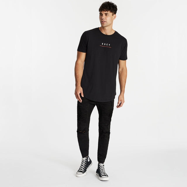 Untold Truth Dual Curved T-Shirt Jet Black