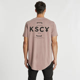 Uptight Dual Curved T-Shirt Pigment Mauve