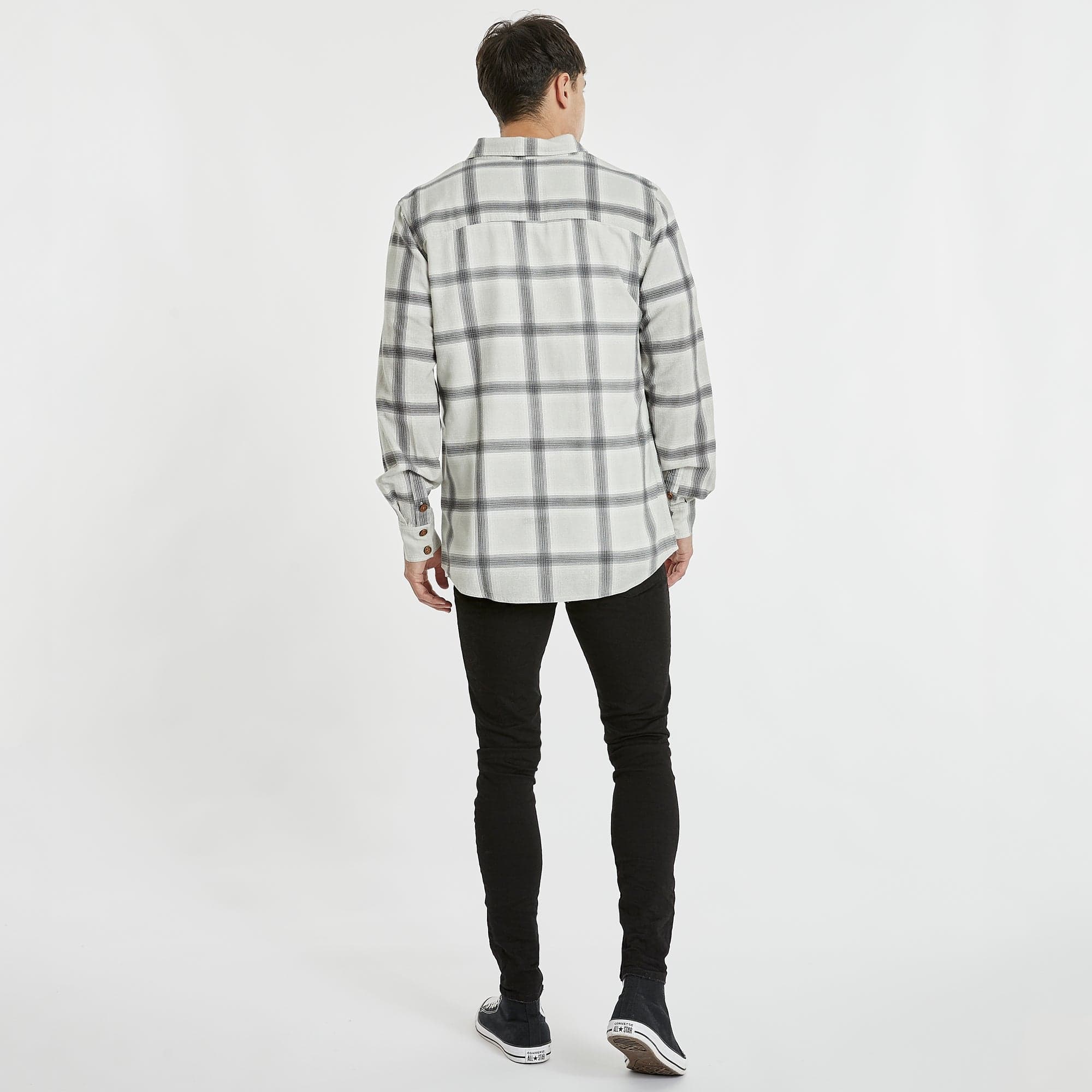 Ventura Casual Long Sleeve Shirt Asphalt/Grey Check