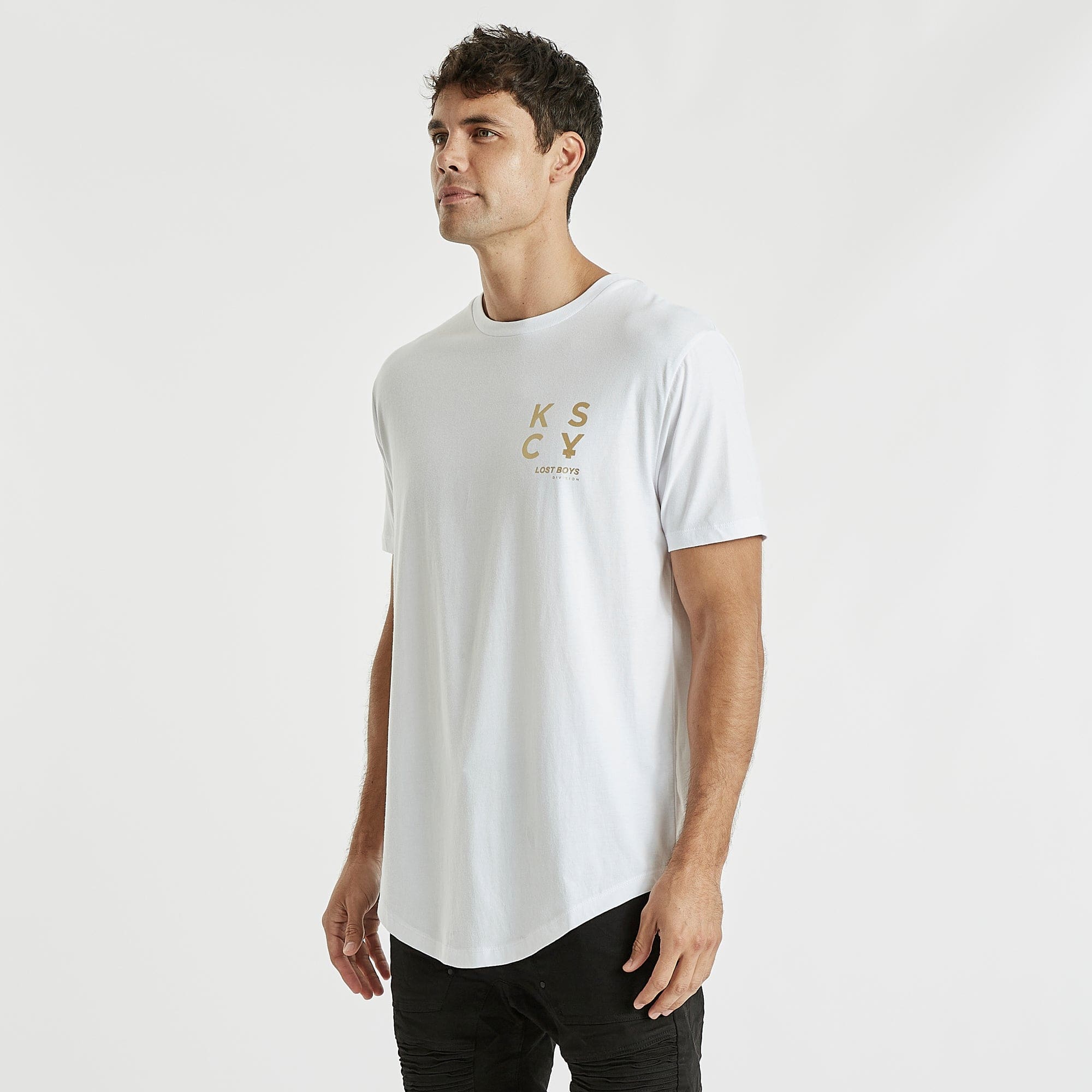 Wanted Dual Curved T-Shirt White
