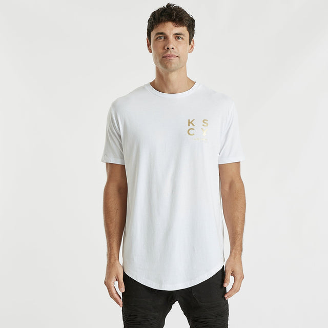 Wanted Dual Curved T-Shirt White