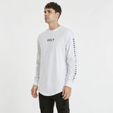 Zenia Dual Curved Long Sleeve T-Shirt White