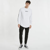 Zenia Dual Curved Long Sleeve T-Shirt White